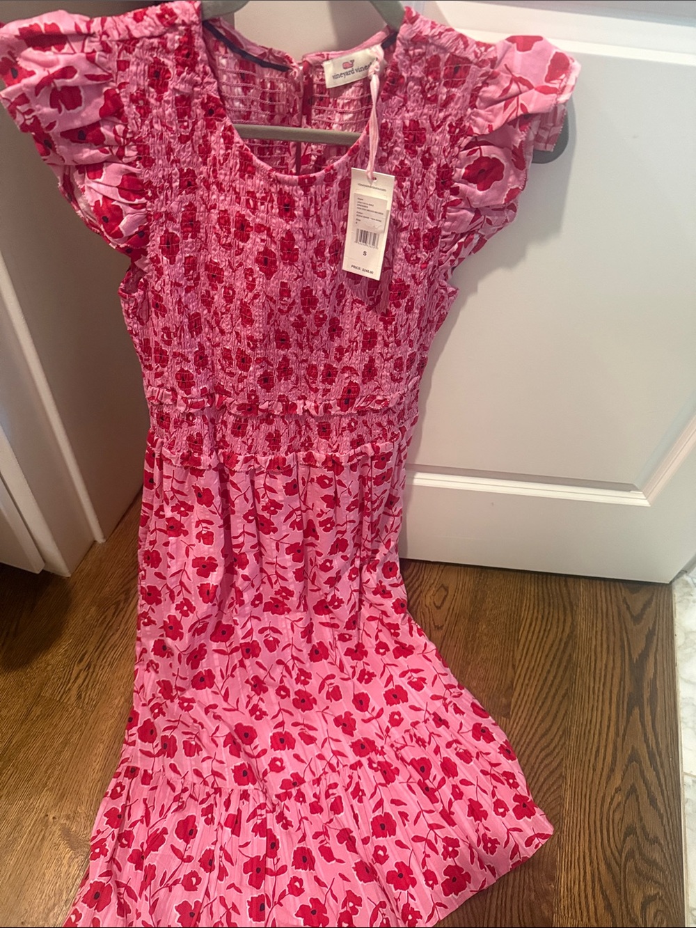 Vineyard Vines Floral Smocked Long Dress size S